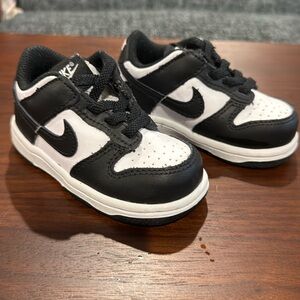 NIKE PANDA DUNK LOW (TD) - WHITE/BLACK toddler 5C
